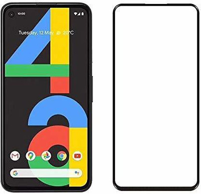 KrKis Edge To Edge Tempered Glass for Google pixel 4a(Pack of 1)
