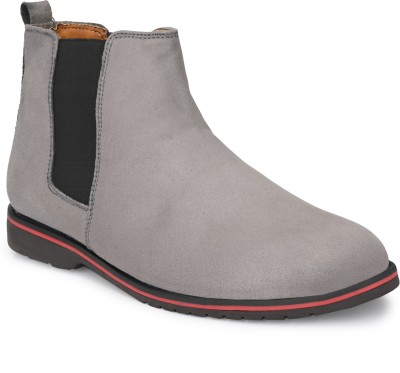 EEGO ITALY Stylish Comfortable Chelsea Boots For Men(Grey , 8)