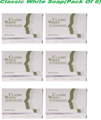 Classic White Soap For Wrinkle Reduction & Skin Brightening(Pack Of 6)(6 x 85 g)