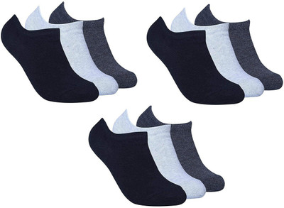 PinKit Unisex Solid Ankle Length(Pack of 9)