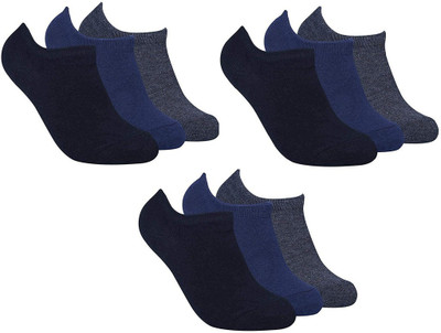 PinKit Unisex Solid Ankle Length(Pack of 9)