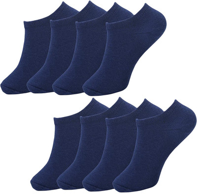 PinKit Unisex Solid Ankle Length(Pack of 8)