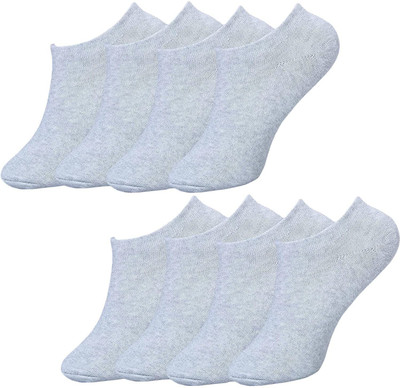 PinKit Unisex Solid Ankle Length(Pack of 8)