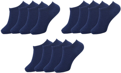 PinKit Unisex Solid Ankle Length(Pack of 12)