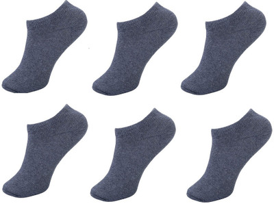 PinKit Unisex Solid Ankle Length(Pack of 6)