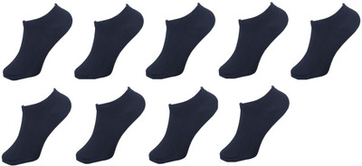 PinKit Unisex Solid Ankle Length(Pack of 9)