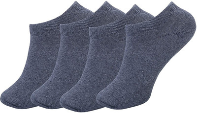 PinKit Unisex Solid Ankle Length(Pack of 4)