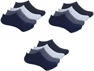 PinKit Unisex Solid Ankle Length(Pack of 12)