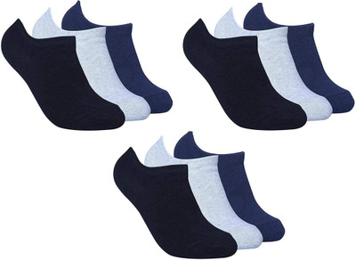 PinKit Unisex Solid Ankle Length(Pack of 9)