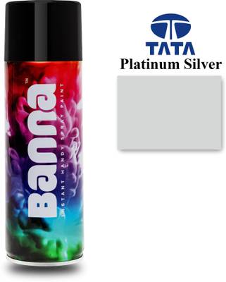 banna Automotive paint for Tata Cars Tata Platinum Silver Spray Paint 440 ml