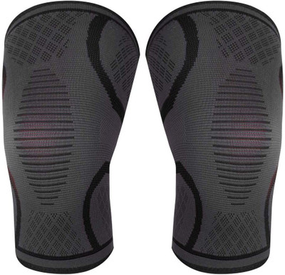 GymWar Knee Cap Pain Relief Compression Support Knee Support(Grey)