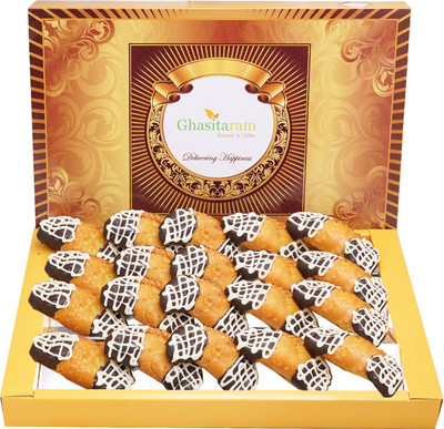 Ghasitaram Gifts Holi Sweets-Choco Dipped Gujiya 800 gms Box(800 g)