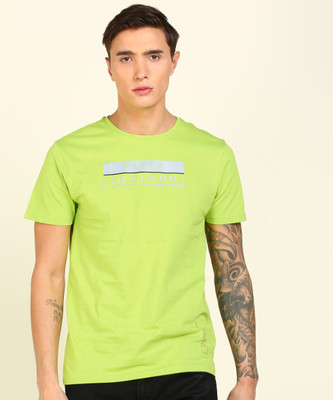 peter-england-printed-men-round-neck-light-green-t-shirt