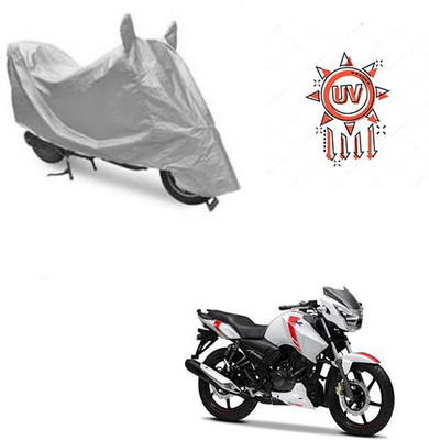 HYBRIDS COLLECTION Waterproof Two Wheeler Cover for TVS(Apache RTR 160, Silver)