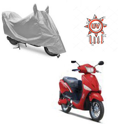 HYBRIDS COLLECTION Waterproof Two Wheeler Cover for Hero(E Scoot, Silver)