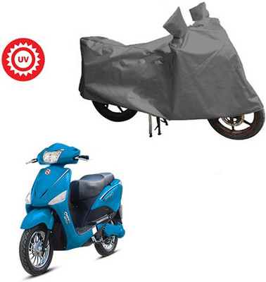 Atulit enterprises Waterproof Two Wheeler Cover for Hero(Electric Optima, Grey)