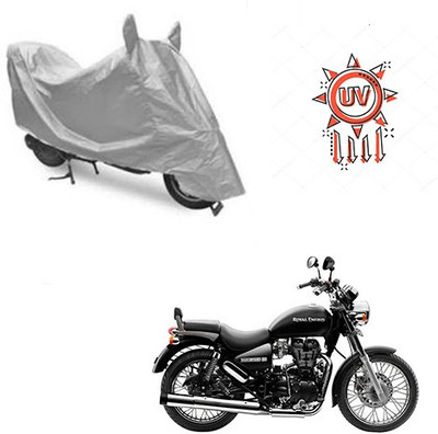 Atulit enterprises Waterproof Two Wheeler Cover for Royal Enfield(Thunderbird 500, Silver)