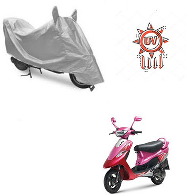 HYBRIDS COLLECTION Waterproof Two Wheeler Cover for TVS(Scooty Pep+, Silver)