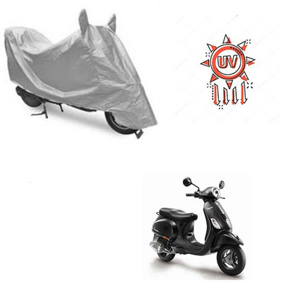 HYBRIDS COLLECTION Waterproof Two Wheeler Cover for Piaggio(Vespa, Silver)