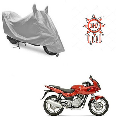 HYBRIDS COLLECTION Waterproof Two Wheeler Cover for Bajaj(Pulsar 220 DTS-i, Silver)