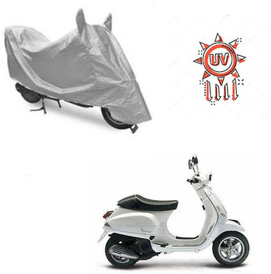 HYBRIDS COLLECTION Waterproof Two Wheeler Cover for Piaggio(Piaggio Vespa, Silver)