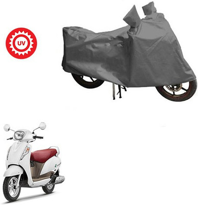 Atulit enterprises Waterproof Two Wheeler Cover for Suzuki(Access, Grey)