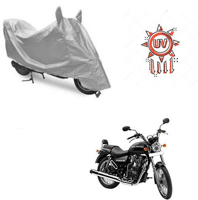 Atulit enterprises Waterproof Two Wheeler Cover for Royal Enfield(Thunderbird 350, Silver)
