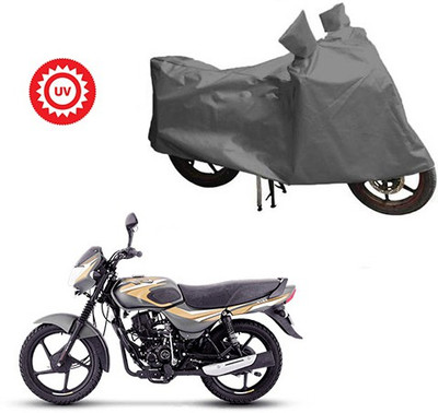 Atulit enterprises Waterproof Two Wheeler Cover for Bajaj(CT100, Grey)