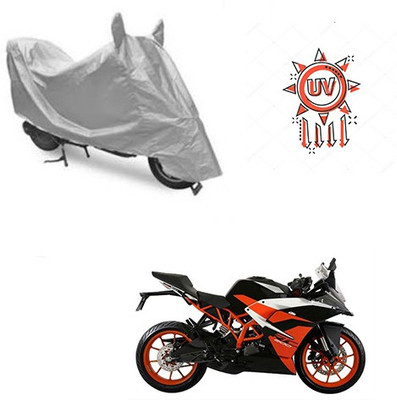 THE REAL ARV Waterproof Two Wheeler Cover for KTM(RC 390, Silver)