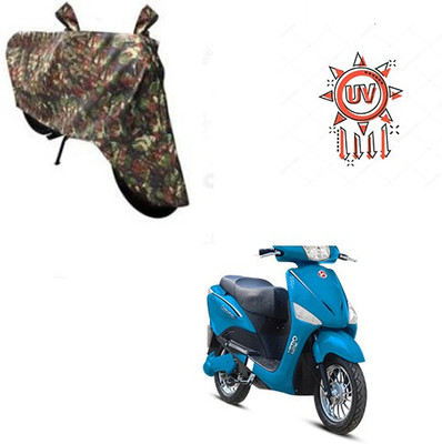 HYBRIDS COLLECTION Waterproof Two Wheeler Cover for Hero(Electric Optima, Multicolor)