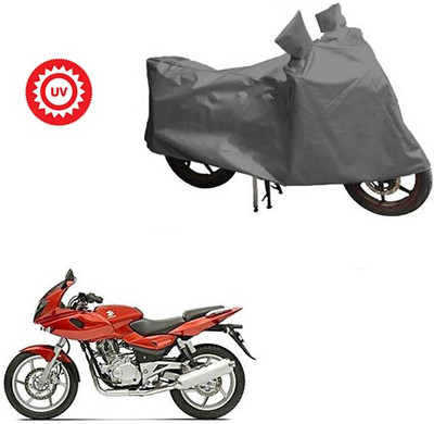 Atulit enterprises Waterproof Two Wheeler Cover for Bajaj(Pulsar 220 DTS-i, Grey)