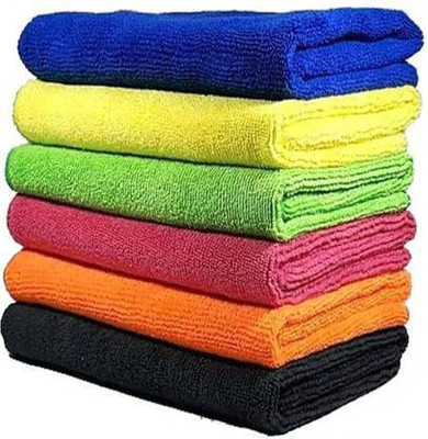 B S NATURAL Microfiber Vehicle Washing  Cloth(Pack Of 6, 270 GSM)