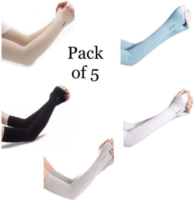 Mubco Nylon Arm Sleeve For Men & Women(Free, Multicolor)