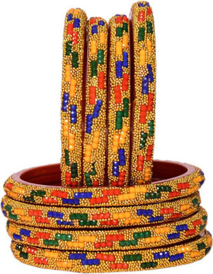 Anshi Creations Glass Bangle Set(Pack of 4)