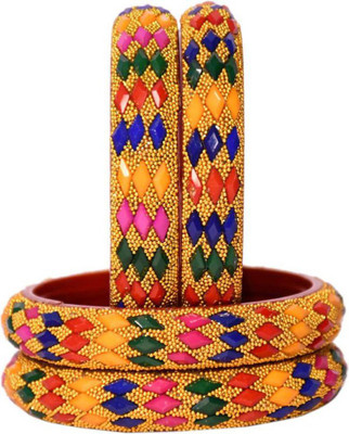 Anshi Creations Glass Bangle Set(Pack of 4)