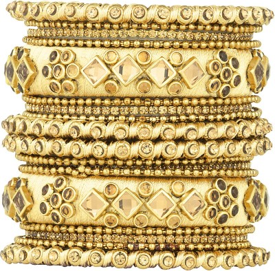 PEORA Brass Gold-plated Bangle Set(Pack of 2)