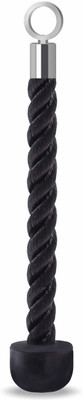 Sportsistic Sports Hammer Rope Single Grip Pull Down Bicep Cable Attachment Exercises Black Nylon Triceps Bar