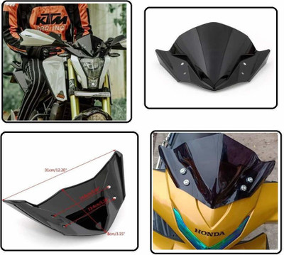 ARANDTRADERS FZ Small Visor BK Bike Headlight Visor