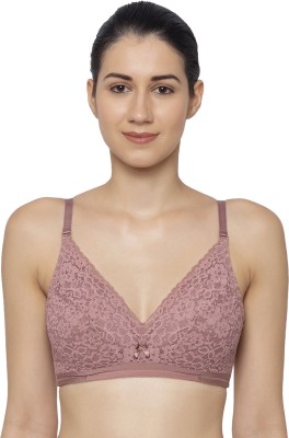 Triumph Triumph Simply Natural Beauty 01 Padded Wireless Lace Bra Women Plunge Lightly Padded Bra(Brown)