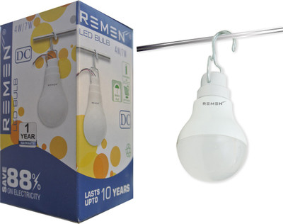 REMEN 7 W Basic Standard Plug & Play LED Bulb(White, Pack of 2)