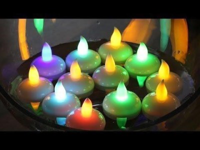 Goyal Yellow - Colored Water Proof and Fire Less Electric Candle LED Tea Light, Float Candle, Long Lasting and Much Safer - Elegant, Spa, Celebrations and decoartions - Set of 48 Candle(Multicolor, Pack of 48)