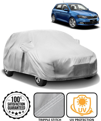CARNEST Car Cover For Skoda Fabia (With Mirror Pockets)(Silver)