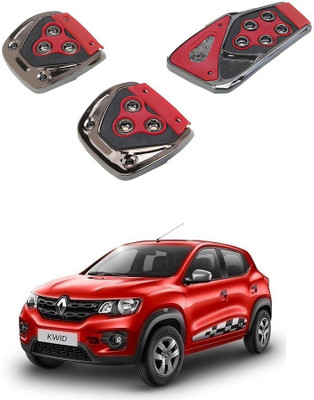 Qiisx 3 Pcs Non-Slip Manual Car Pedals kit Pad Covers Set Compatible with Renault Kwid Car Pedal