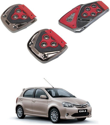 Qiisx 3 Pcs Non-Slip Manual Car Pedals kit Pad Covers Set Compatible with Toyota Etios Liva Car Pedal