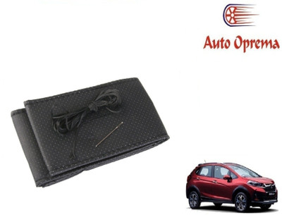 Auto Oprema Steering Cover For Honda Universal For Car(Black, Leather)