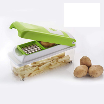AnjaniputrA 12 in 1 Multi-Purpose Vegetable & Fruit Grater, Slicer, Dicer, Cutter, Vegetable & Fruit Chopper (1 Chopper Set Jumbo) Vegetable & Fruit Grater & Slicer(Main Unit With Cointainer, 6 Slicing & Grating Blades, 1x (2 in 1 Peeler With Grater), 2x (2 in 1 Dicing Blades), 1 Safety Holder)