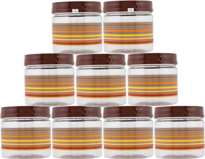 KUBER INDUSTRIES Plastic Grocery Container  - 350 ml(Pack of 9, Brown)