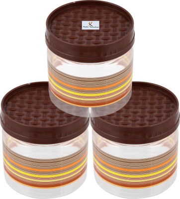 KUBER INDUSTRIES Plastic Grocery Container  - 800 ml(Pack of 3, Brown)