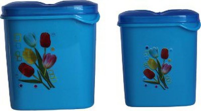 VEERA FASHION Plastic Grocery Container  - 3000 ml(Pack of 2, Blue)