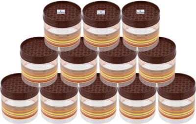 KUBER INDUSTRIES Plastic Grocery Container  - 800 ml(Pack of 12, Brown)